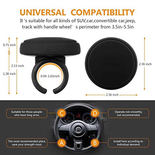 Rayfun No Tool Required Easy Set Up Silicone Steering Wheel Spinners for Automobiles - Image 5